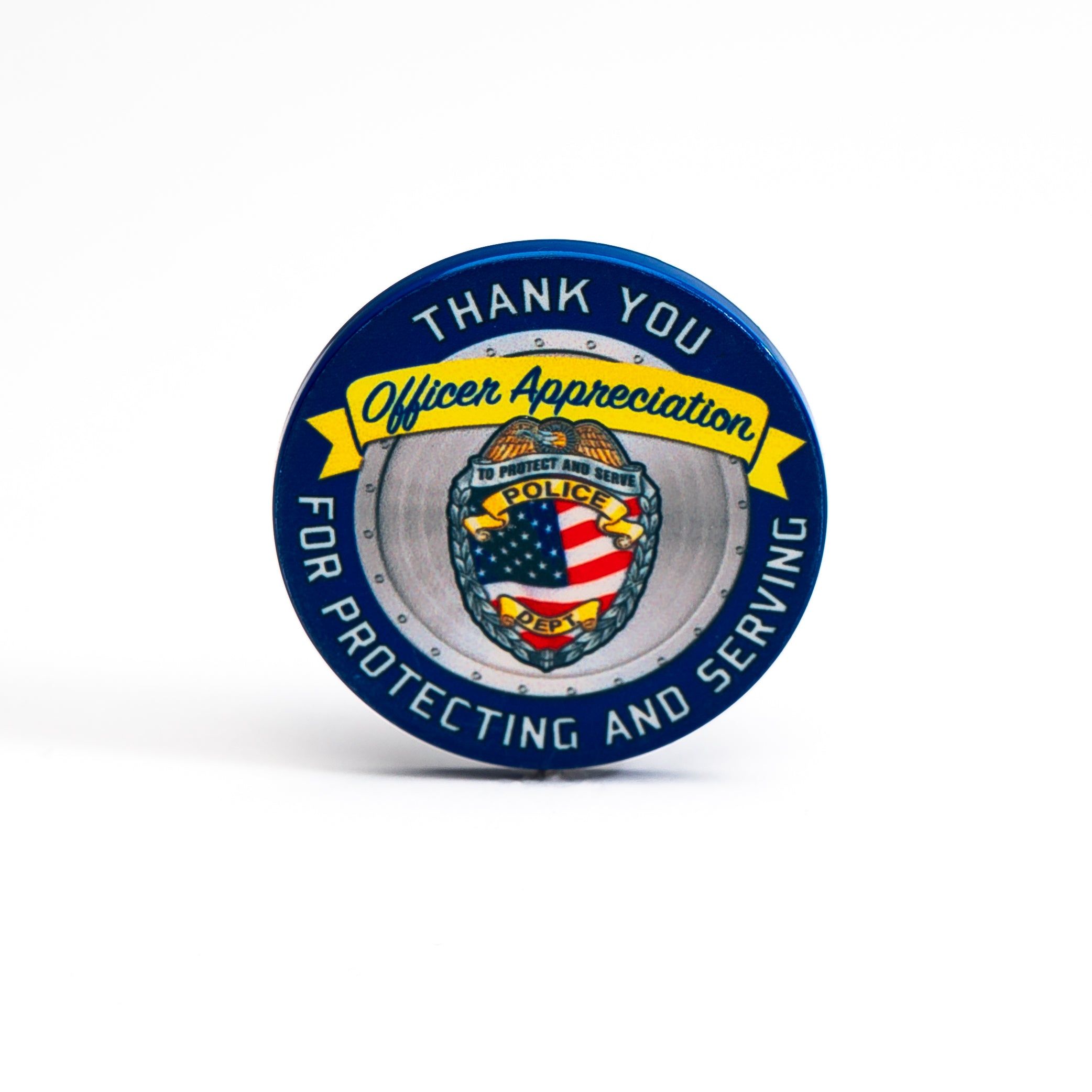 12 Police Challenge Coins With Acrylic Box - God Bless The Police Officer Appreciation Gifts Set