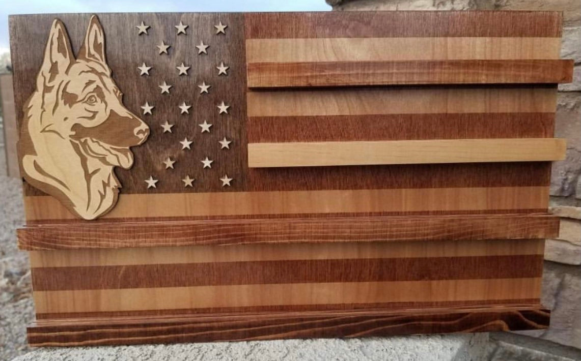 K9 Challenge Coin Display Board - 18&quot; x 11&quot;