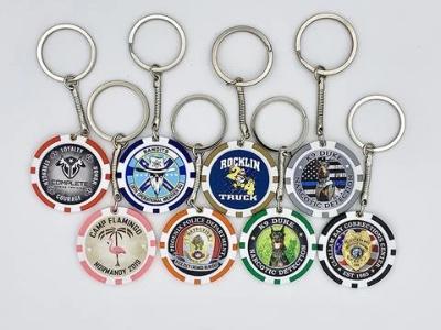Custom Poker Chip Keychain