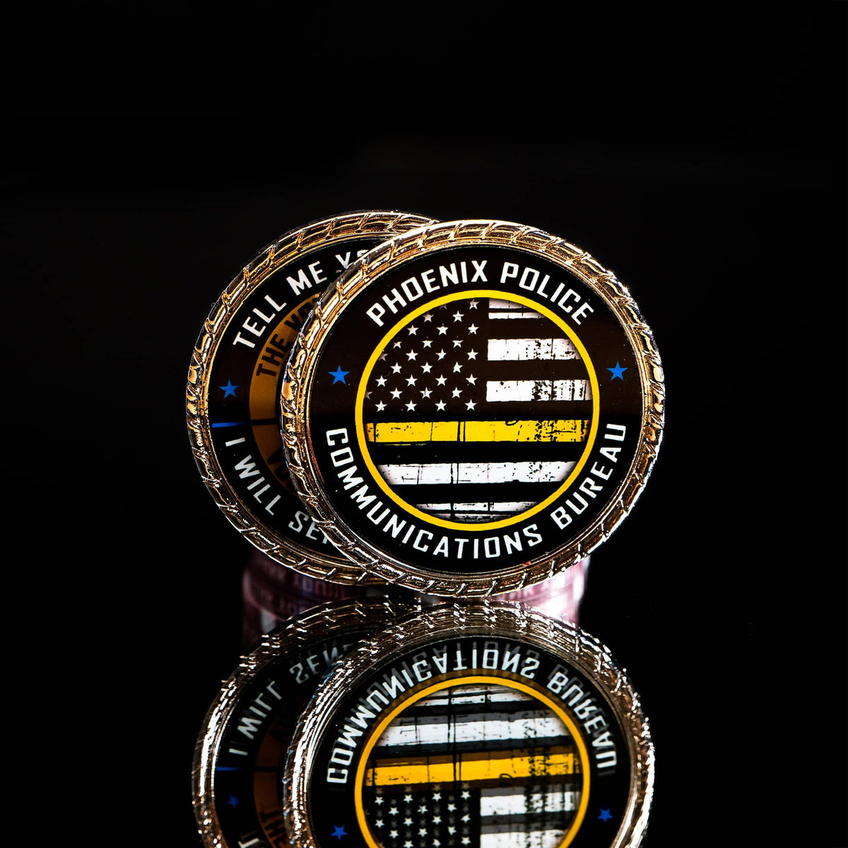 1.75&quot; Custom Metal Challenge Coins Gold Rope Border